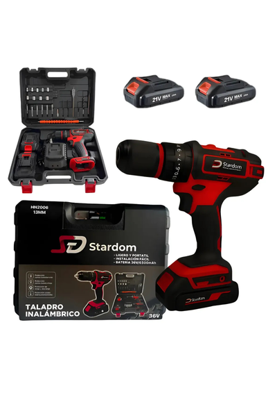 Taladro Percutor Atornillador Inalambrico Stardom 36V