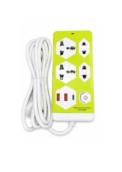 Zapatilla 4 Tomas USB y Tipo C 