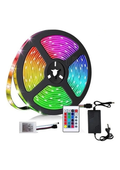 TIRA LED RGB 5050 12V CONTROLADOR FUENTE CONTROL