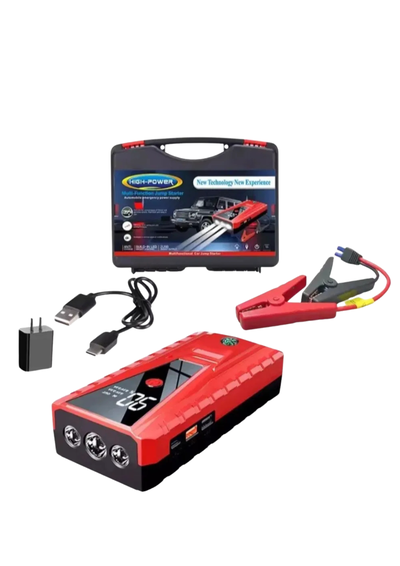 Cargador Arrancador Bateria Portatil Usb Luz Auto