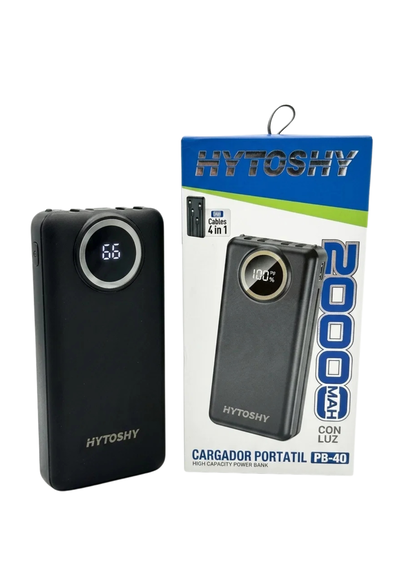 Cargador Portatil Power Bank 20000 Mah Cables 4 In 1