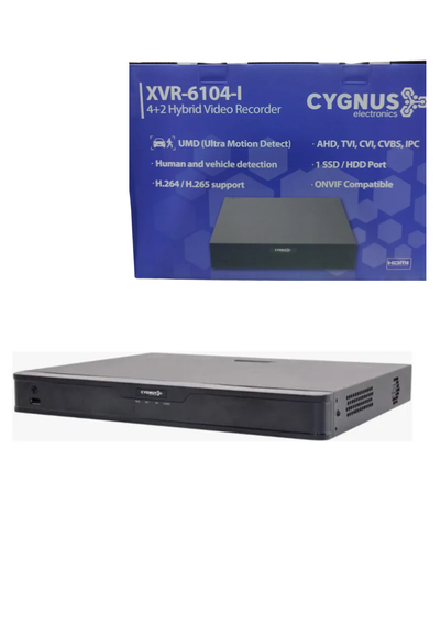 Nvr Cygnus Grabador 4ch Ultra 265 Nvr6104-ivs 4k 1 Hdd Ivs
