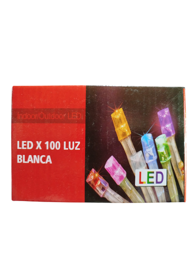 LUZ LED GUIRNALDAS 100 LED BLANCO NAVIDAD
