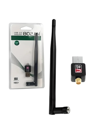 PLACA DE RED WIFI USB 2.0 802.11N CON ANTENA WIRELESS 300MBPS