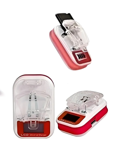 Cargador Universal Baterias Con Pantalla Lcd Y Salida Usb