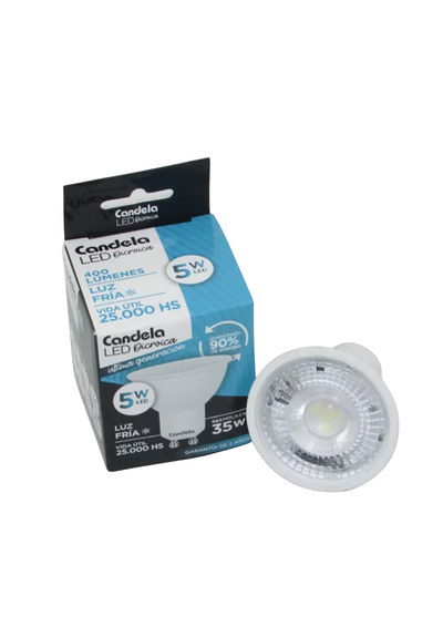 Lampara Led Dicroica Frio 5w candela