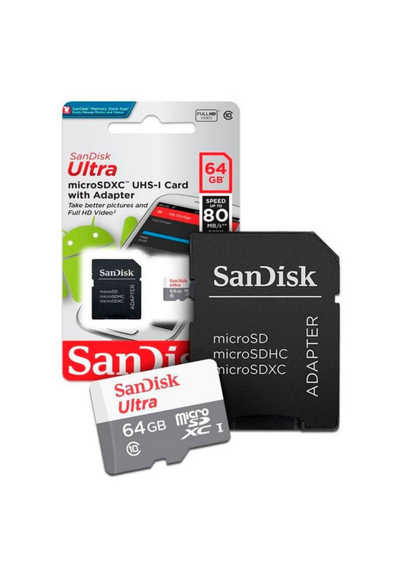 TARJETA DE MEMORIA SANDISCK MICRO SD 64GB CLASE 10