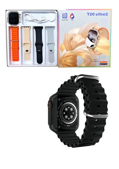 Reloj Smartwatch T20 Ultra 2 Con 4 Mallas Intercambiables