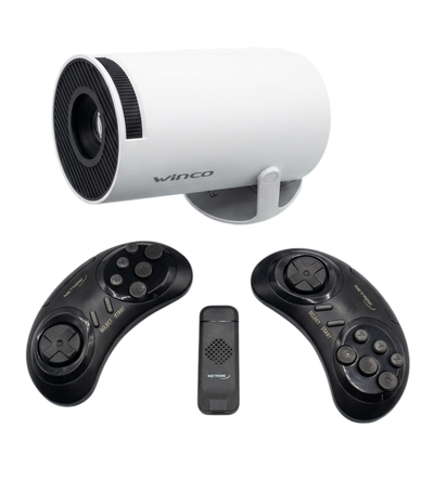 Consola de juegos con proyector hd + 5 mil juegos 16bits