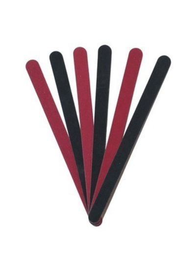Lima de Uñas Recta Rojo y Negro 15cm. x 12u
