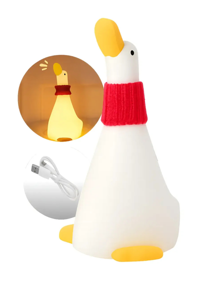 Lampara Velador Ganso De Silicona Usb