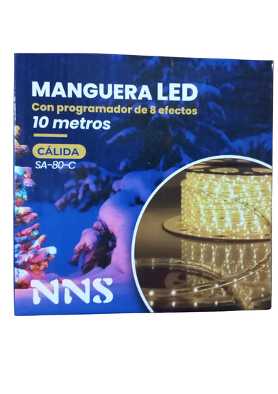 manguera led 10 metros luz calida