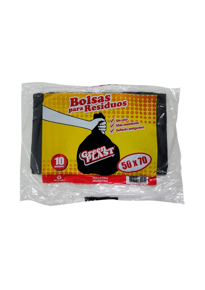 Bolsas de Residuo 50x70 Negra x10u