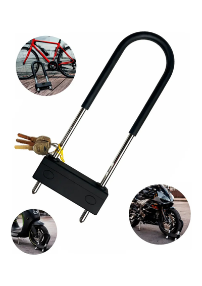 linga Candado Para Moto Gancho Largo Acero Antirrobo