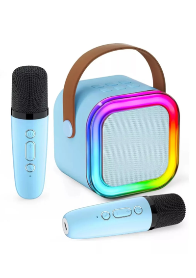 Parlante Con 2 Microfono Inalambrico Karaoke Mini Bluetooth