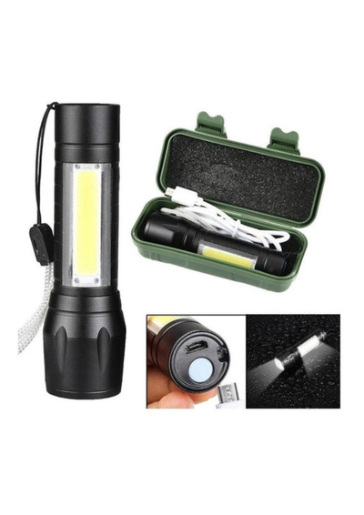 LINTERNA DE MANO LED FAROL CARGA USB DOMESTICO ALTA POTENCIA (10% Dcto. x 6)