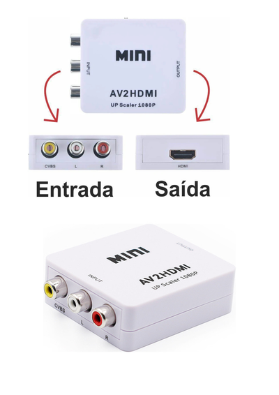 CONVERSOR DE VIDEO RCA A HDMI 720P 1080P