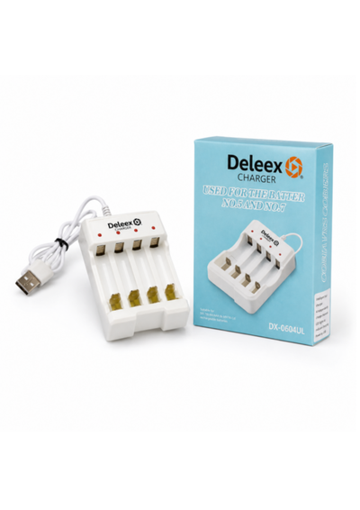 CARGADOR DE PILAS USB PARA 4 AA AAA