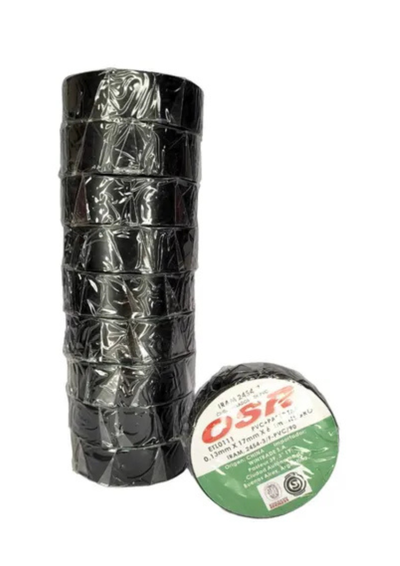 Cinta Aisladora Negra 17mm X 6.4m pack x10