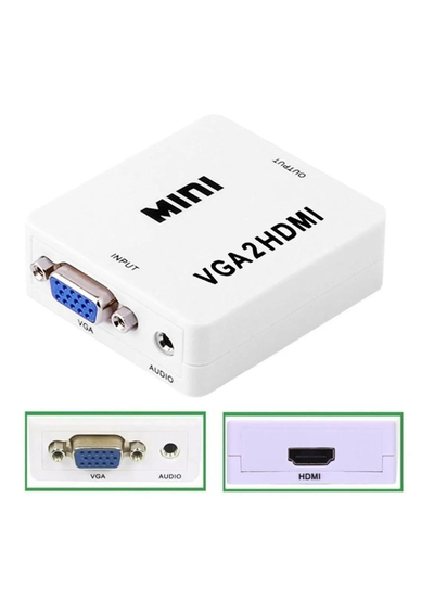 CONVERSOR DE VIDEO VGA A HDMI CON AUDIO ANALÓGICO A DIGITAL