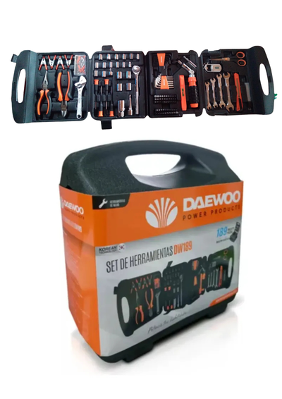 Juego Herramientas 189 Piezas Con Maletin Daewoo