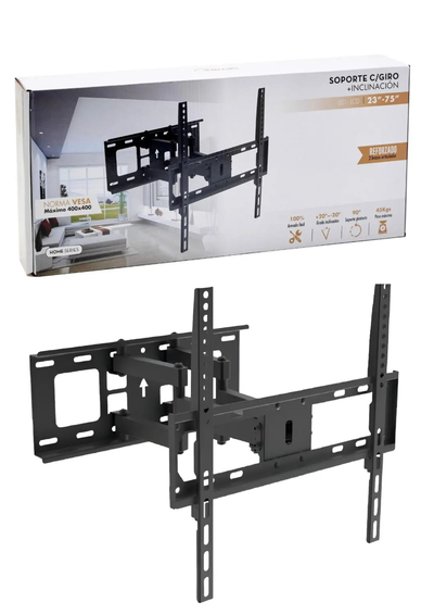 Soporte de TV doble brazo reforzado 23-75 