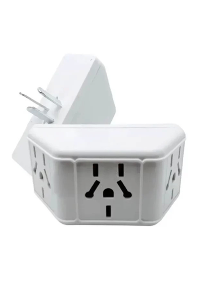 Adaptador Enchufe Triple piramidal 220v 