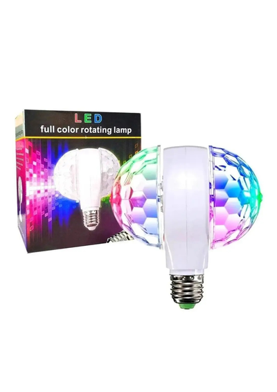 FOCO LED GIRATORIO DOBLE MULTICOLOR RGB BOLICHE EFECTO FIESTA