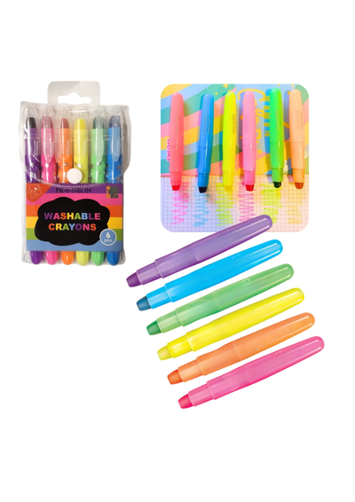 CRAYONES NEON LAVABLES X6