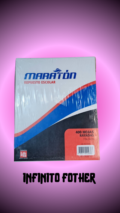 REPUESTO ESCOLAR MARATON N3 X 400 HOJAS RAYADAS