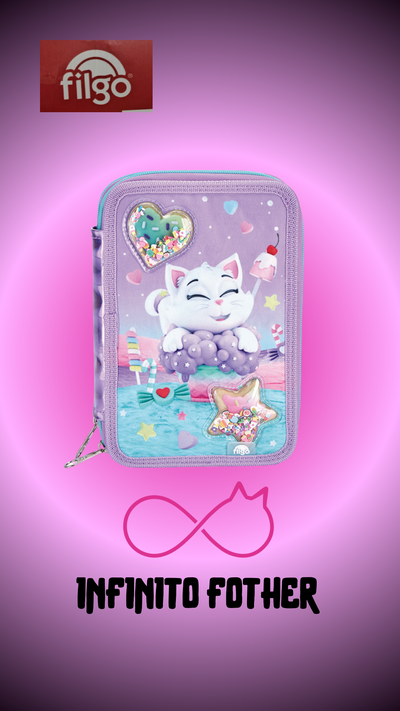 CARTUCHERA FILGO STARPACK 3D RIGID GATITO