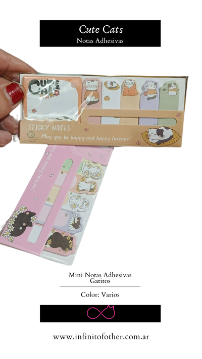 MINI STICKY NOTES CUTE CATS