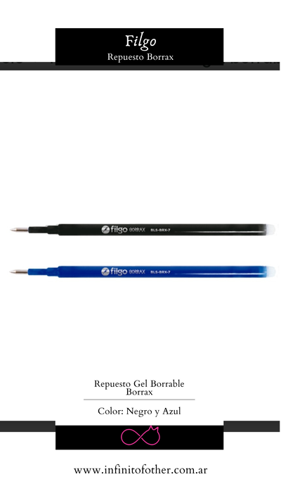 REPUESTO GEL BORRABLE BORRAX FILGO