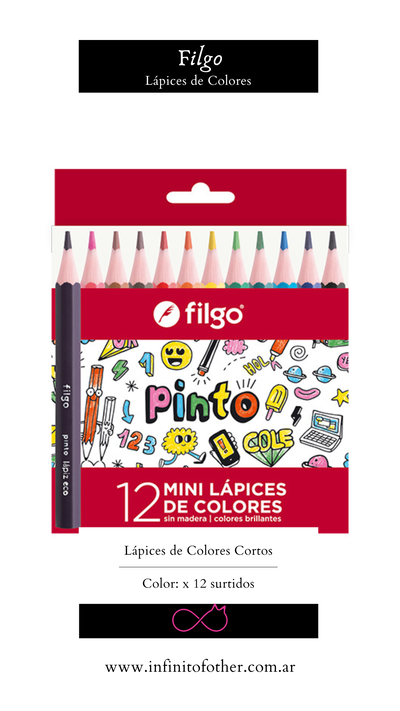 LÁPICES DE COLORES CORTOS FILGO MINI PINTO