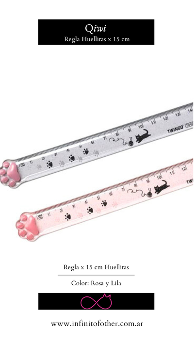 REGLA HUELLITAS X 15 CM