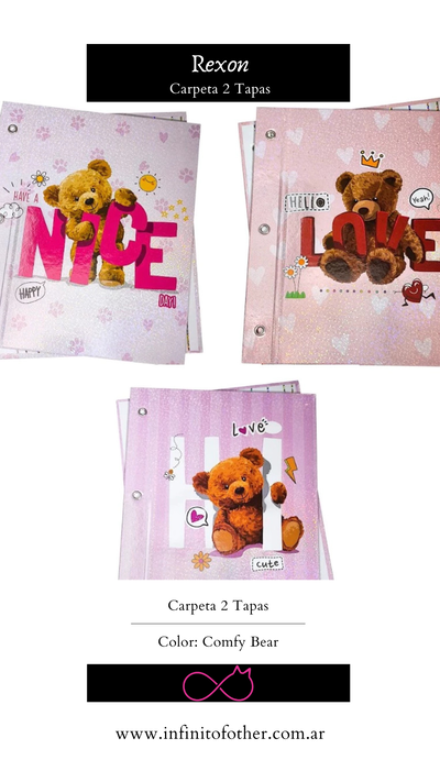 CARPETA N3 2 TAPAS REXON COMFY BEAR