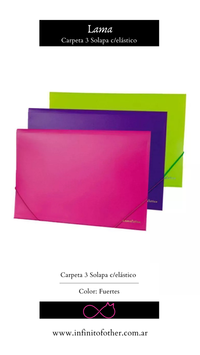 CARPETAS LAMA 3 SOLAPAS PLÁSTICA