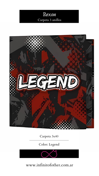 CARPETA 3X40 REXON LEGEND HOLOGRÁFICA 