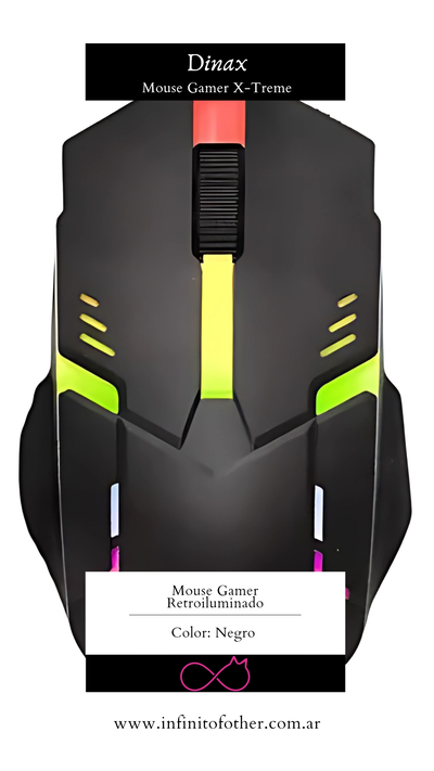 MOUSE DINAX X TREME RETROILUMINADO 