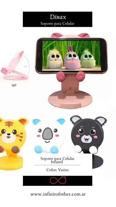 SOPORTE PARA CELULAR KIDS ANIMALS