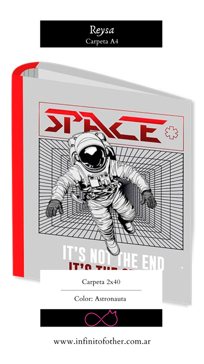 CARPETA 2X40 REYSA A4 ASTRONAUTA 