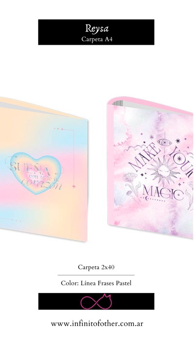 CARPETA 2X40 REYSA A4 PASTEL