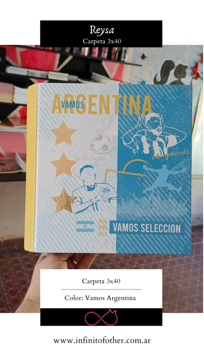 CARPETA REYSA 3X40 GOALS ARGENTINA 