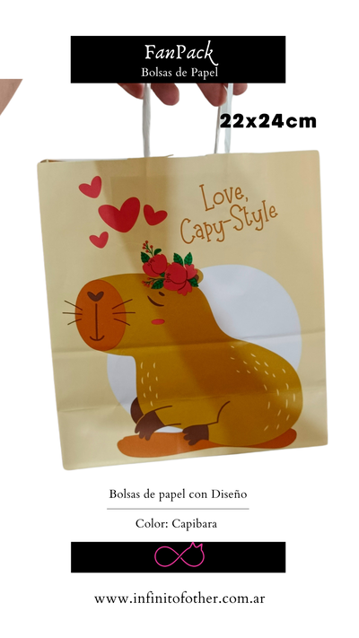 BOLSA CAPIBARA CON MANIJA