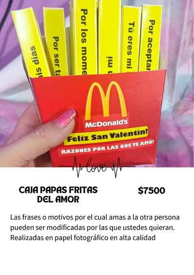 CAJAS PAPAS FRITAS DEL AMOR