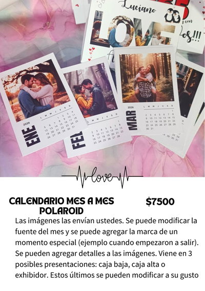 CALENDARIO POLAROID MES A MES