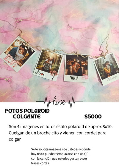FOTOS POLAROID COLGANTE X 4