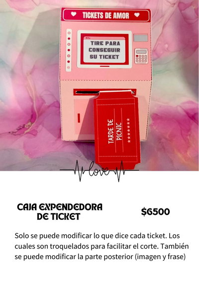 CAJA EXPENDEDORA DE TICKETS DEL AMOR