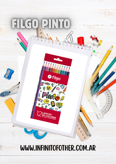 LÁPICES DE COLORES FILGO PINTO X 12 LARGOS