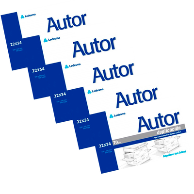 Resma Papel Autor Ledesma Legal 22x34 70g Pack x100